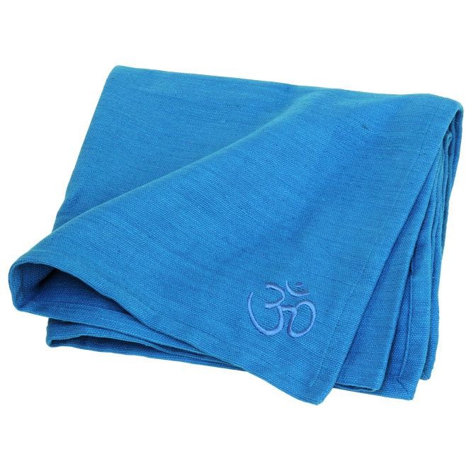 Couverture de yoga bleue